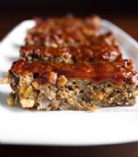 Glazed Lentil Walnut Apple Loaf