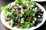 Greens, Kale and Pickled Beet Feta Salad with maple nuts