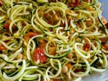 Grilled Corn Tomato and Chickpea Zoodle Salad