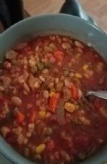 Healthy veggie barley soup