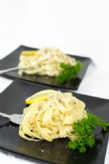 Herb Fettuccine With A Lemon- Prosecco Sauce (by Whitney at thatsquareplate.com)