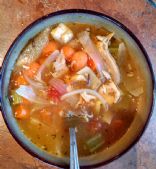Homemade Turkey and  Brown Rice Soup