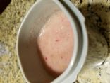 Homemade strawberry banana smoothie