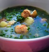 Kale and Italian Sausage Meatball Soup
