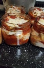 Lasagna in Mason jar