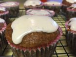 Lightened Carrot Cake Muffins and Sour Cream Icing