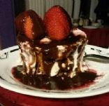 Low Carb Chocolate Raspberry Strawberry Mug Cake
