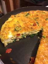 Low Carb Kale and Turkey Bacon Frittata