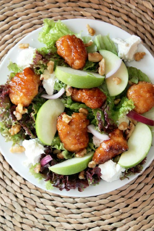 Mandarin Orange Chicken Salad with Orange Dijon Sauce Recipe | SparkRecipes