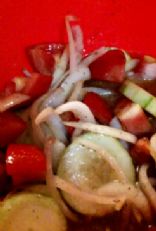 Marinated Cucumber, Tomato & Onions