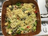 Mediterranean Spaghetti with Scallops and Brussel Sprouts