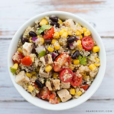 Mexican Quinoa salad with grilled chicken Recipe | SparkRecipes