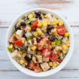 Mexican Quinoa salad with grilled chicken