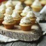 Mini Cornmeal Cupcakes with Maple Butter Cream