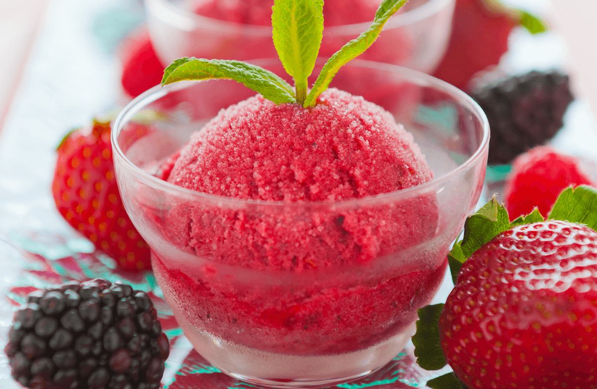 Mixed Berry Sorbet Recipe | SparkRecipes