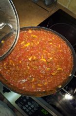 1 cup Nicole Spaghetti Sauce with PC mushroom tomato sause