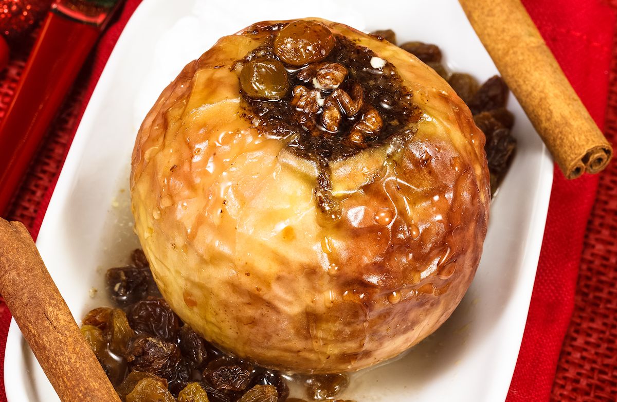Nutty Baked Apples with Raisins Recipe  SparkRecipes