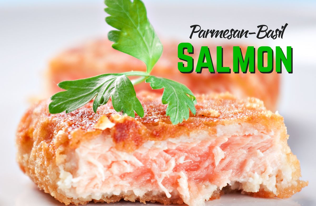 Parmesan Basil Salmon Recipe | SparkRecipes