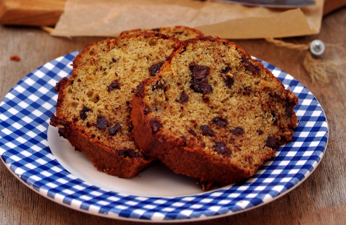 Peanut Butter and Banana Bread with Chocolate Chips