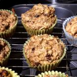 Persimmon Apple Oatmeal Pecan Muffins