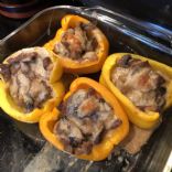Philly Cheescake stuffed peppers