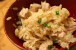 Pork Chop, Rice, Pea & Onion Stir-Fry