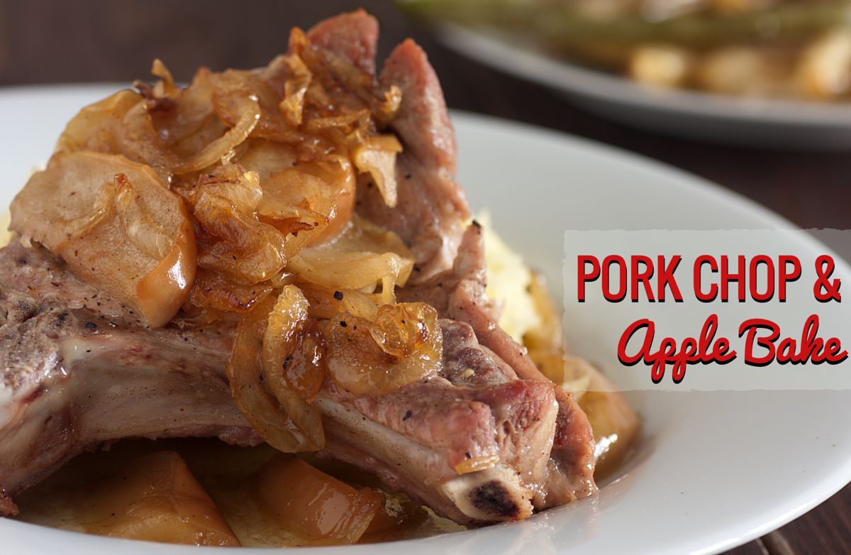 baked pork chops and apples