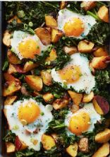 Roasted Potato & Kale Hash with Eggs