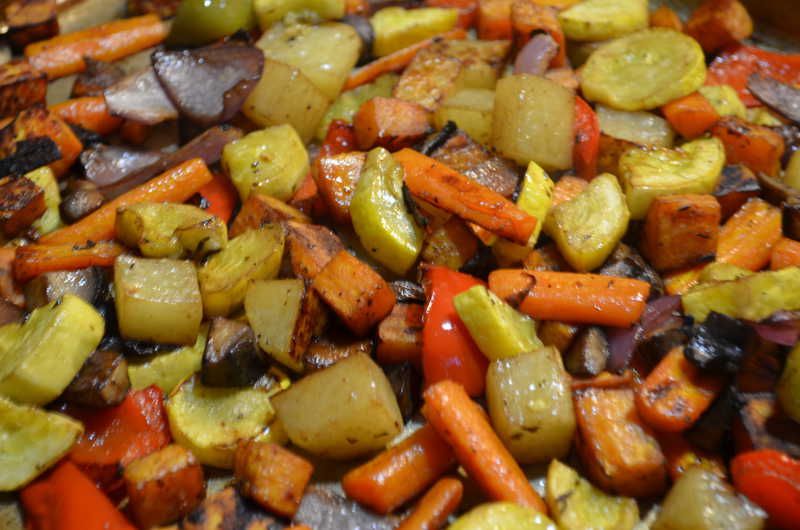 Roasted Vegetables in Chicken Stock Recipe | SparkRecipes
