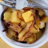 Rutabaga with carmelized Onions and Apples