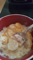 Scalloped Fauxtatoes and Ham Casserole