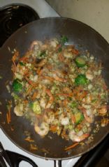 Shrimp Stir Fry w/brussel sprouts, cauliflower rice,