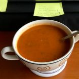Simple grilled red pepper soup