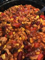 Slow Cooker Chicken & 3 Bean Chilli