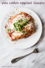 Slow Cooker Eggplant Lasagna With Turkey Sausage
