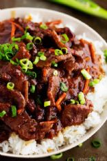 Slow Cooker Mongolian Beef (adapted from The Recipe Critic)