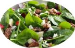 Spinach, Apple, Cranberry, Pecan Salad with Raspberry Vinaigrette Dressing