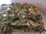 Spinach and tomato crustless quiche