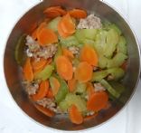 Steamed bittergourd with carrots