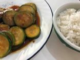 Stir Fry Zucchini in Mongolian Garlic Sauce 