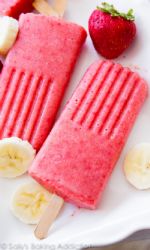 Strawberry Banana Popsicles