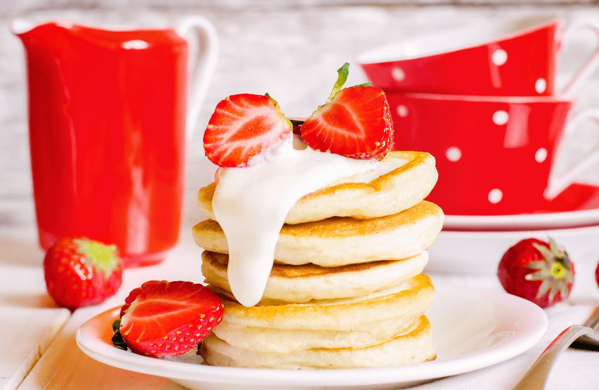 Sunday Morning Strawberry Pancakes
