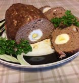 Tina's Meatloaf with hard boiled eggs