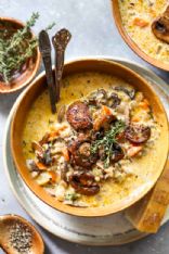 WFPB Wild Rice and Mushroom Soup