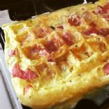 Waffle Iron Tomato and Cheese Omelette