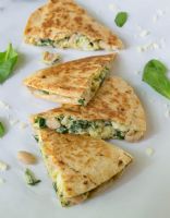 White Bean, Cheese & Spinach Quesadillas