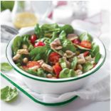 White Bean, Tomato, and Spinach Salad