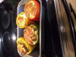 Zuccini and Turkey Stuffed Peppers