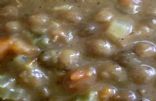 Vegan curried lentil soup