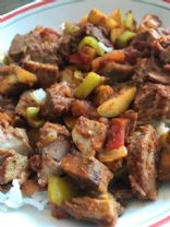 Leftover lamb curry with apple 